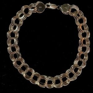 14k Triple Link Bracelet Yellow Gold